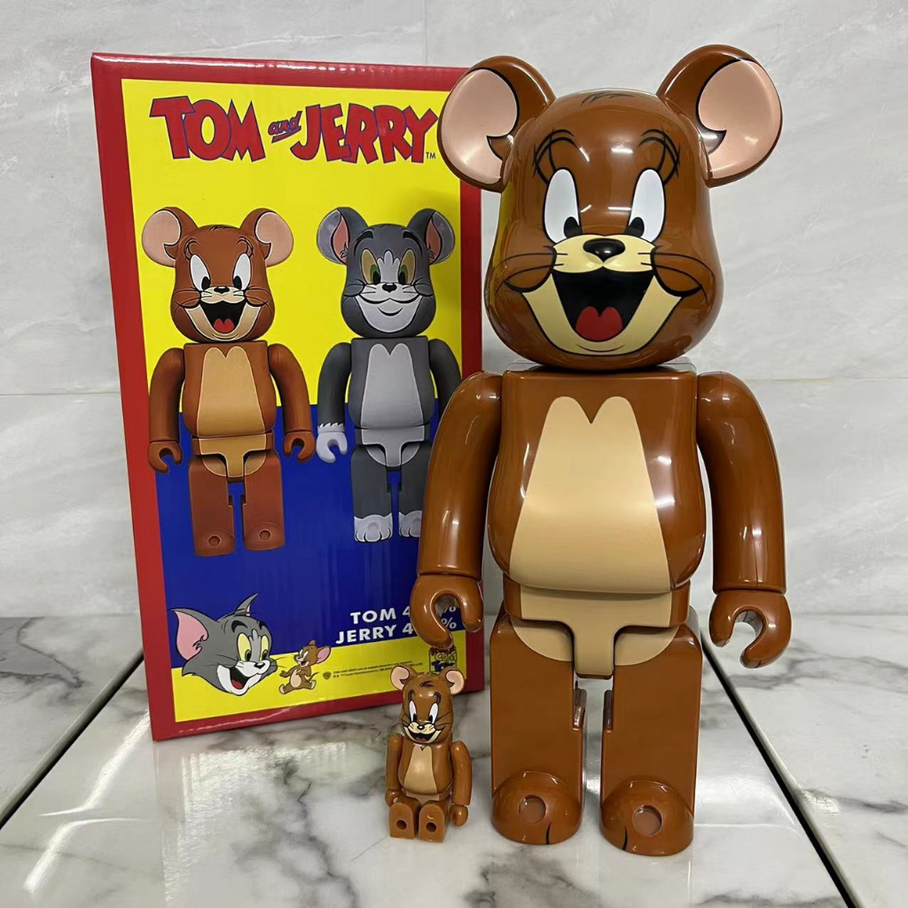 Mô Hình Nhân Vật bearbrick X tom Và jerry - 400% 28 cm & 100% 7cm