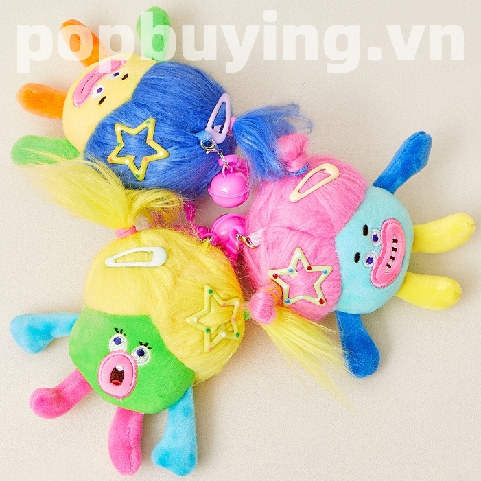 Móc Khóa Hình Búp Bê Nàng Tiên Cá Nhồi Bông Dễ Thương