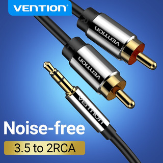 Dây cáp âm thanh VENTION chia giắc cắm 3.5mm sang 2 giắc RCA cho điện thoại/máy nghe nhạc MP3