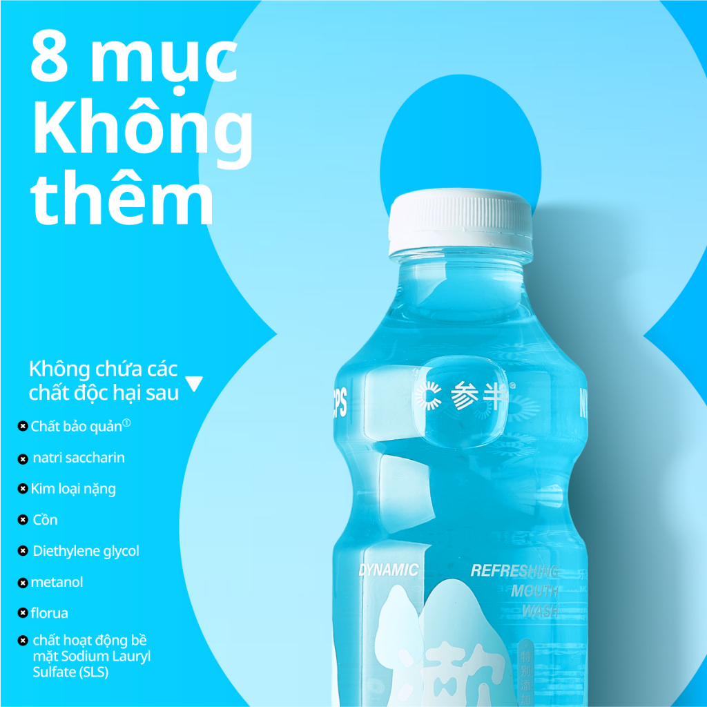 Canban Nước súc miệng lợi khuẩn Canban 500ml mùi bạc hà dễ mang theo chăm sóc vệ sinh răng miệng cho hơi thở thơm lâu
