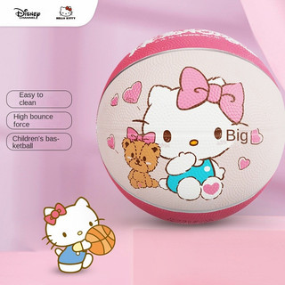 Qủa Bóng Rổ Cao Su Số 3 Hình Hello kitty Màu Hồng / Xanh Dương Kiểu disney Cho Bé