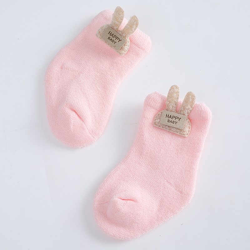 Vớ cotton Trơn Họa Tiết Hoạt Hình Dễ Thương Cho Bé