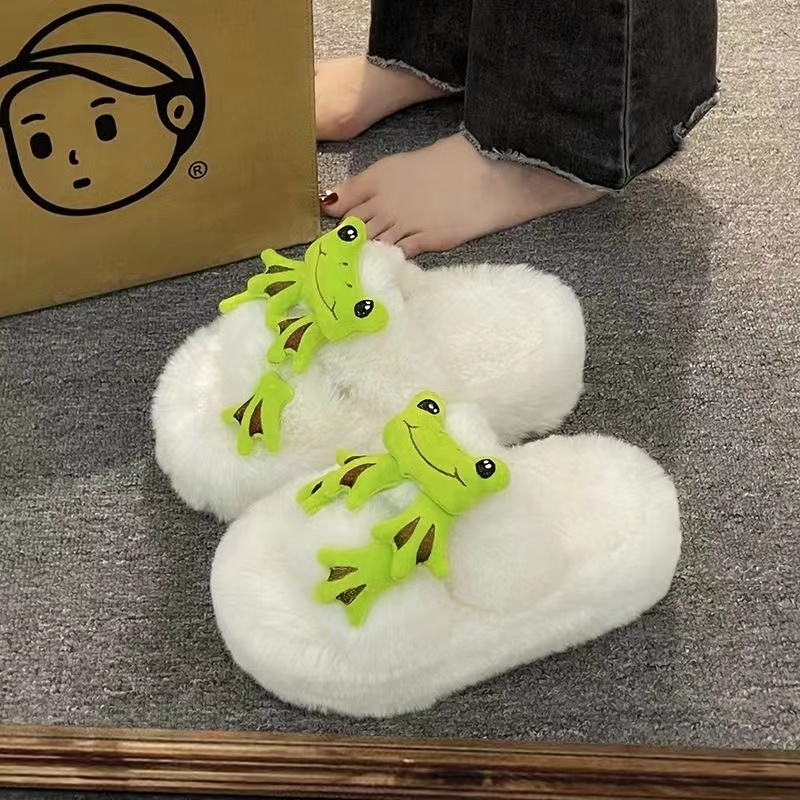 Dép Bông Đi Trong Nhà Họa Tiết Hoạt Hình Dễ Thương Thời Trang Thu Đông 2023 Cho Nữ