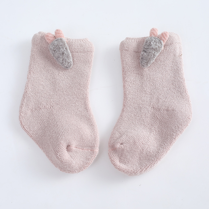 Vớ cotton Trơn Họa Tiết Hoạt Hình Dễ Thương Cho Bé