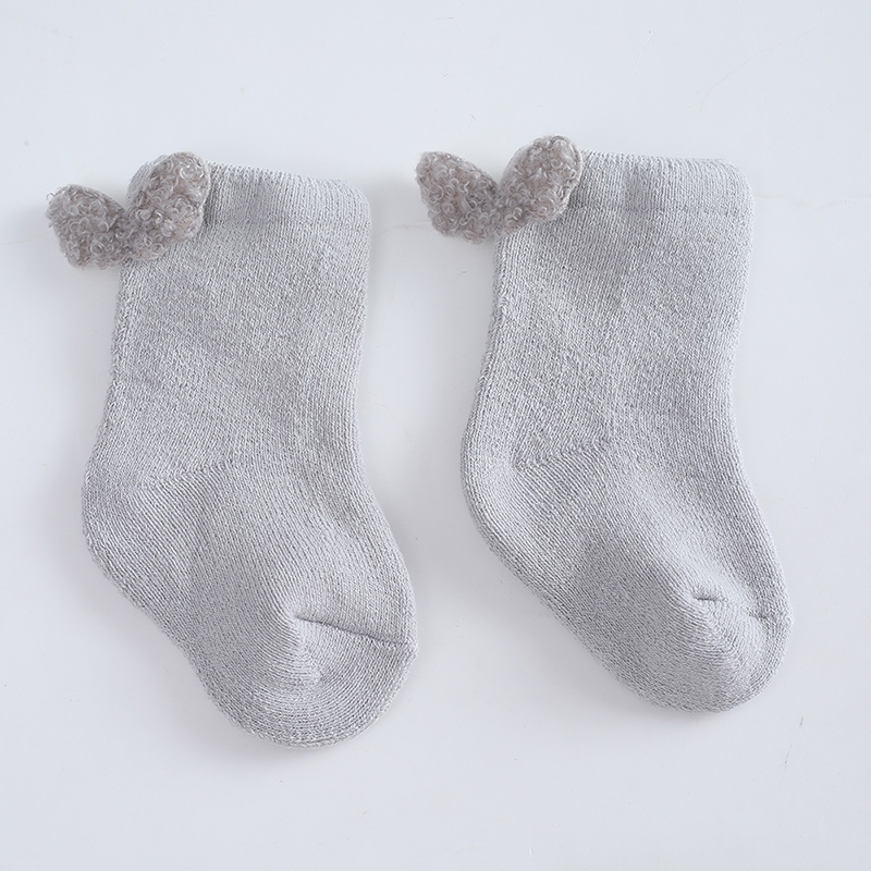 Vớ cotton Trơn Họa Tiết Hoạt Hình Dễ Thương Cho Bé