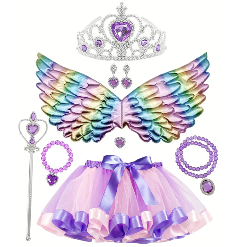 Set Cài Tóc Hình Kỳ Lân + Đôi Cánh + Chân Váy Đáng Yêu Hóa Trang Trong Tiệc Halloween/Sinh Nhật Cho Bé