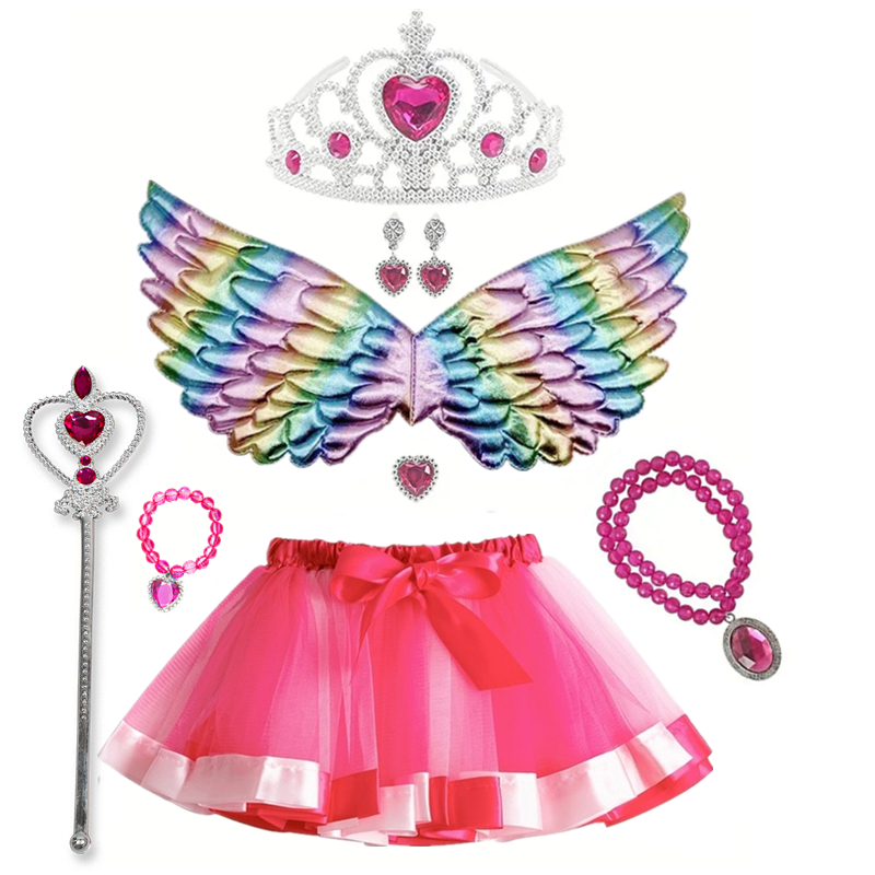 Set Cài Tóc Hình Kỳ Lân + Đôi Cánh + Chân Váy Đáng Yêu Hóa Trang Trong Tiệc Halloween/Sinh Nhật Cho Bé