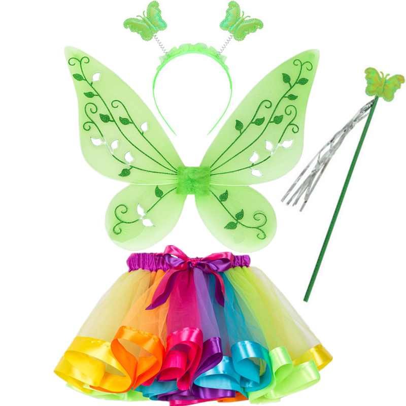 Set Cài Tóc Hình Kỳ Lân + Đôi Cánh + Chân Váy Đáng Yêu Hóa Trang Trong Tiệc Halloween/Sinh Nhật Cho Bé