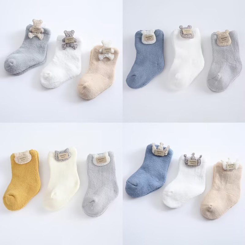 Vớ cotton Chống Trượt In Họa Tiết Hoạt Hình Dễ Thương Cho Bé