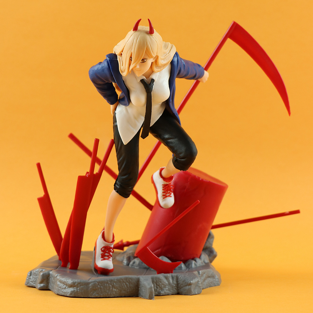 Mô Hình Nhân Vật anime chainsaw man pochita denji power 19cm Bằng pvc