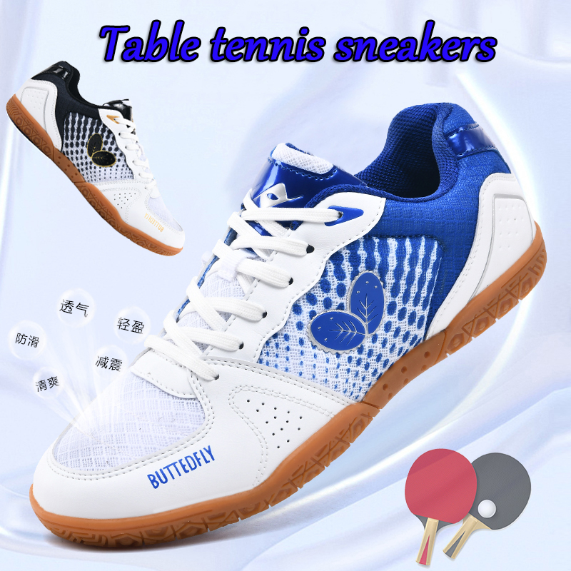 Giày Sneaker Chơi Bóng Bàn Đế Cao Su Chống Trượt Thoáng Khí unisex