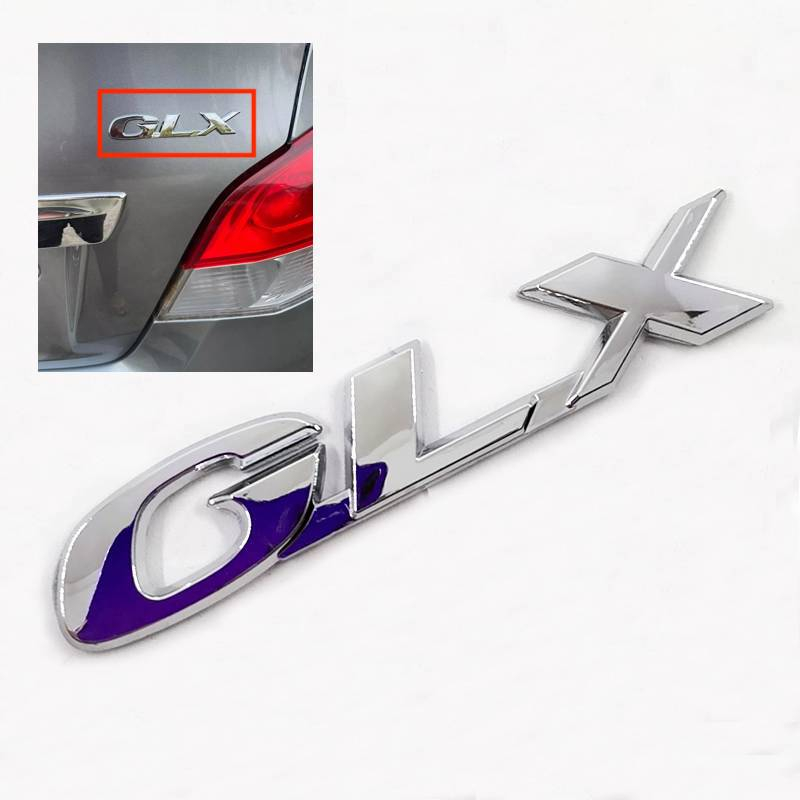 Bộ 1 Miếng Dán logo abs glx Trang Trí Đuôi Xe Hơi