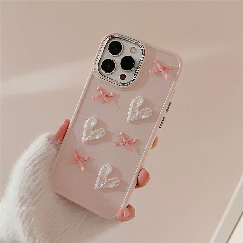 Thời Trang Ốp Điện Thoại tpu Mềm Chống Rơi Đính Nơ 3d Cho iphone 15 14 13 12 11 pro max x xs xr 8 7 plus