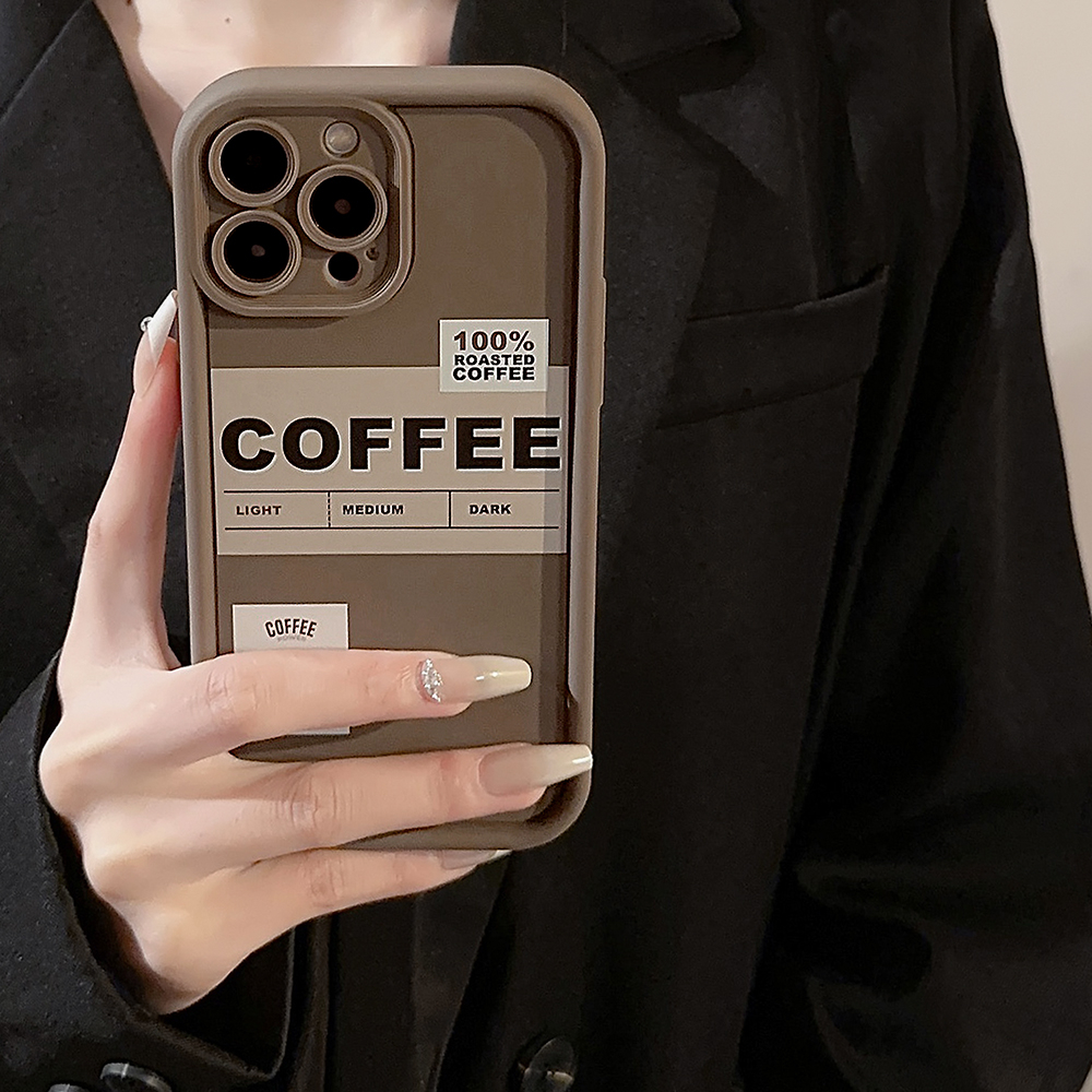 Thời Trang Ốp Điện Thoại Chống Sốc Màu Cà Phê Cho iphone 15promax / 15pro / 15 / 14promax / 14pro / 14 / 13promax / 13pro / 13 / 12 / 11 / xs / 8p / 7