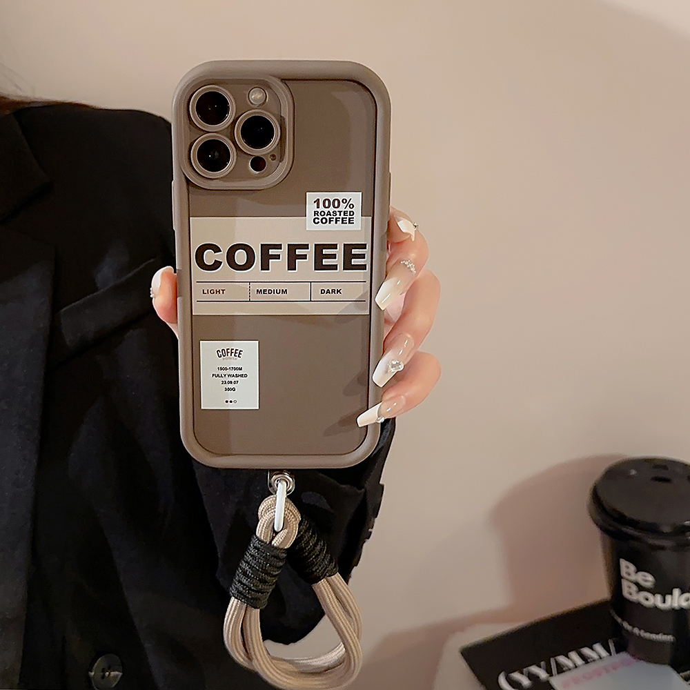 Thời Trang Ốp Điện Thoại Chống Sốc Màu Cà Phê Cho iphone 15promax / 15pro / 15 / 14promax / 14pro / 14 / 13promax / 13pro / 13 / 12 / 11 / xs / 8p / 7