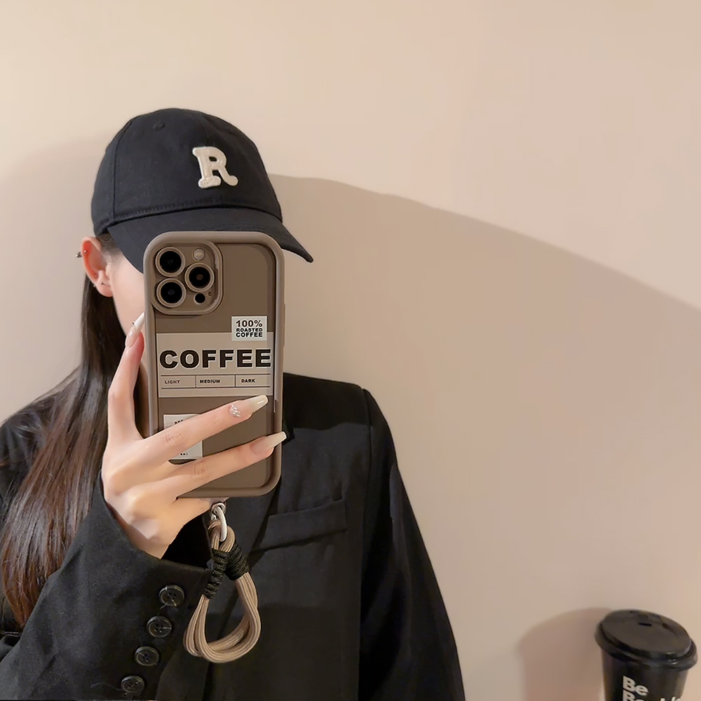 Thời Trang Ốp Điện Thoại Chống Sốc Màu Cà Phê Cho iphone 15promax / 15pro / 15 / 14promax / 14pro / 14 / 13promax / 13pro / 13 / 12 / 11 / xs / 8p / 7