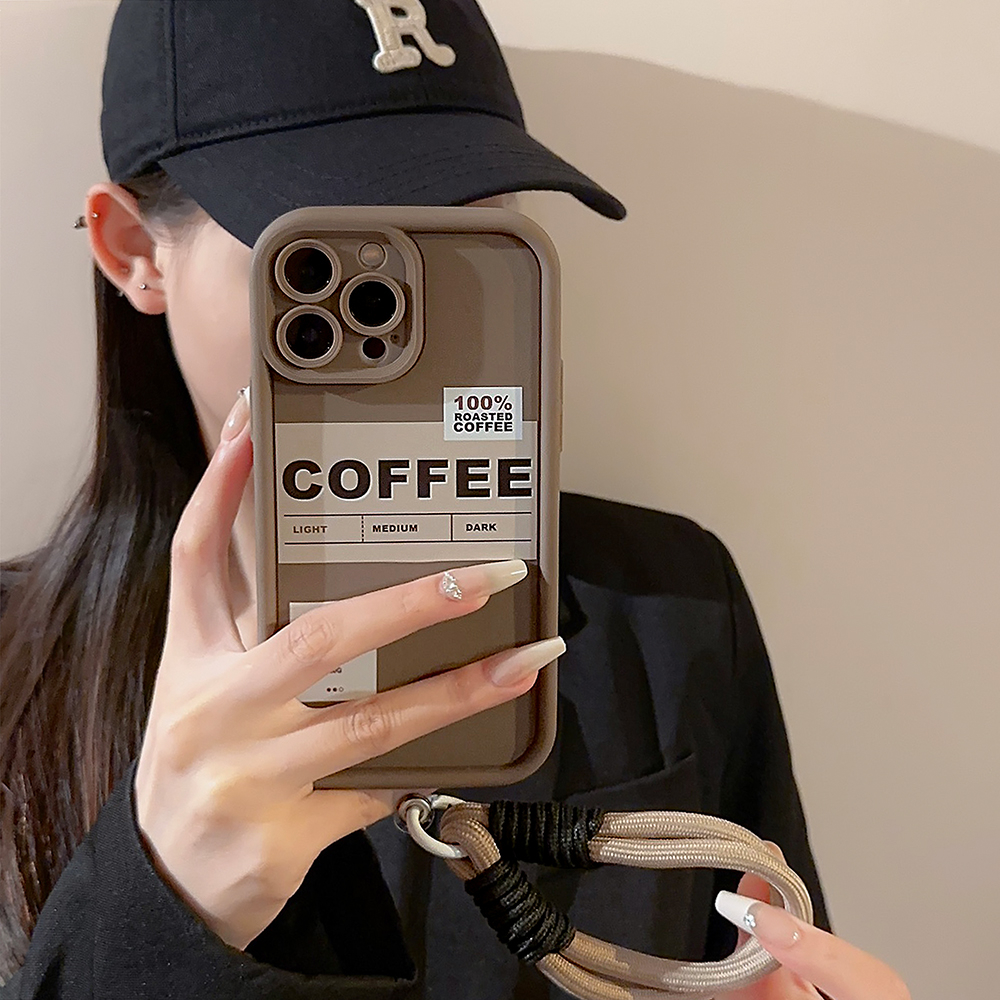 Thời Trang Ốp Điện Thoại Chống Sốc Màu Cà Phê Cho iphone 15promax / 15pro / 15 / 14promax / 14pro / 14 / 13promax / 13pro / 13 / 12 / 11 / xs / 8p / 7