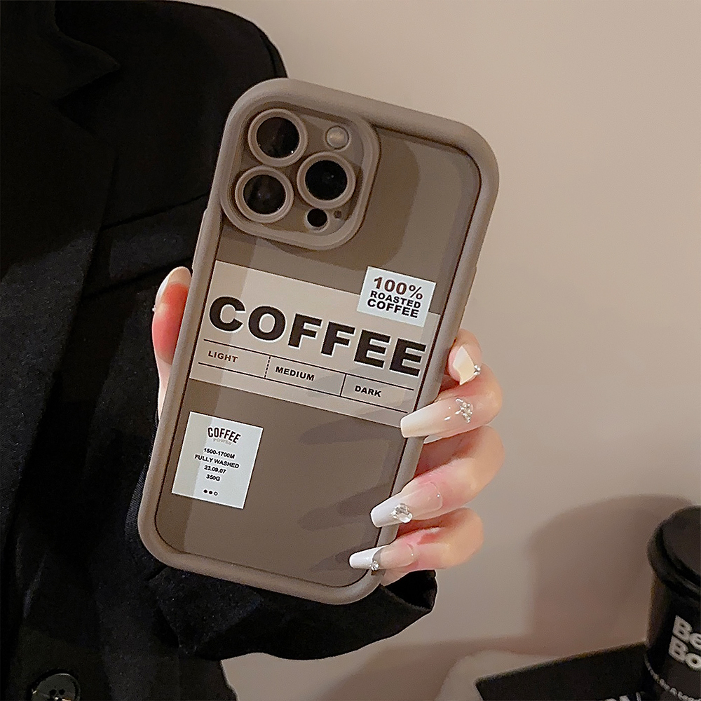 Thời Trang Ốp Điện Thoại Chống Sốc Màu Cà Phê Cho iphone 15promax / 15pro / 15 / 14promax / 14pro / 14 / 13promax / 13pro / 13 / 12 / 11 / xs / 8p / 7