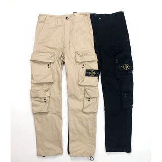 Stone island island Quần Thể Thao Ống Rộng Phối Túi Thời Trang Dành Cho Nam Và Nữ