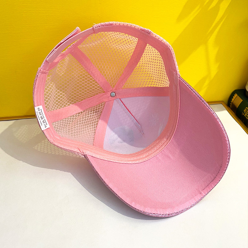 SUGE Công chúa băng giá Elsa Mũ cô gái đáng yêu Phim hoạt hình cho trẻ em Mũ bóng chày cho trẻ em Mũ chống nắng Hip Hop Mũ hoạt hình Sequins