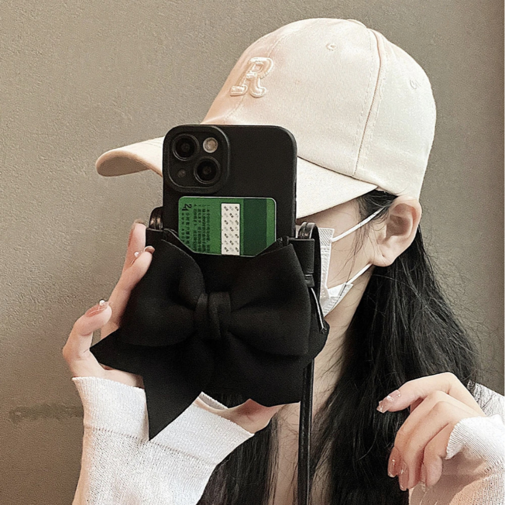 Đen Ốp Điện Thoại silicone Mềm Có Dây Đeo Cho iphone15promax 14 13pro 11 12pro xsmax x / xs 7 / 8plus xr se2 6s