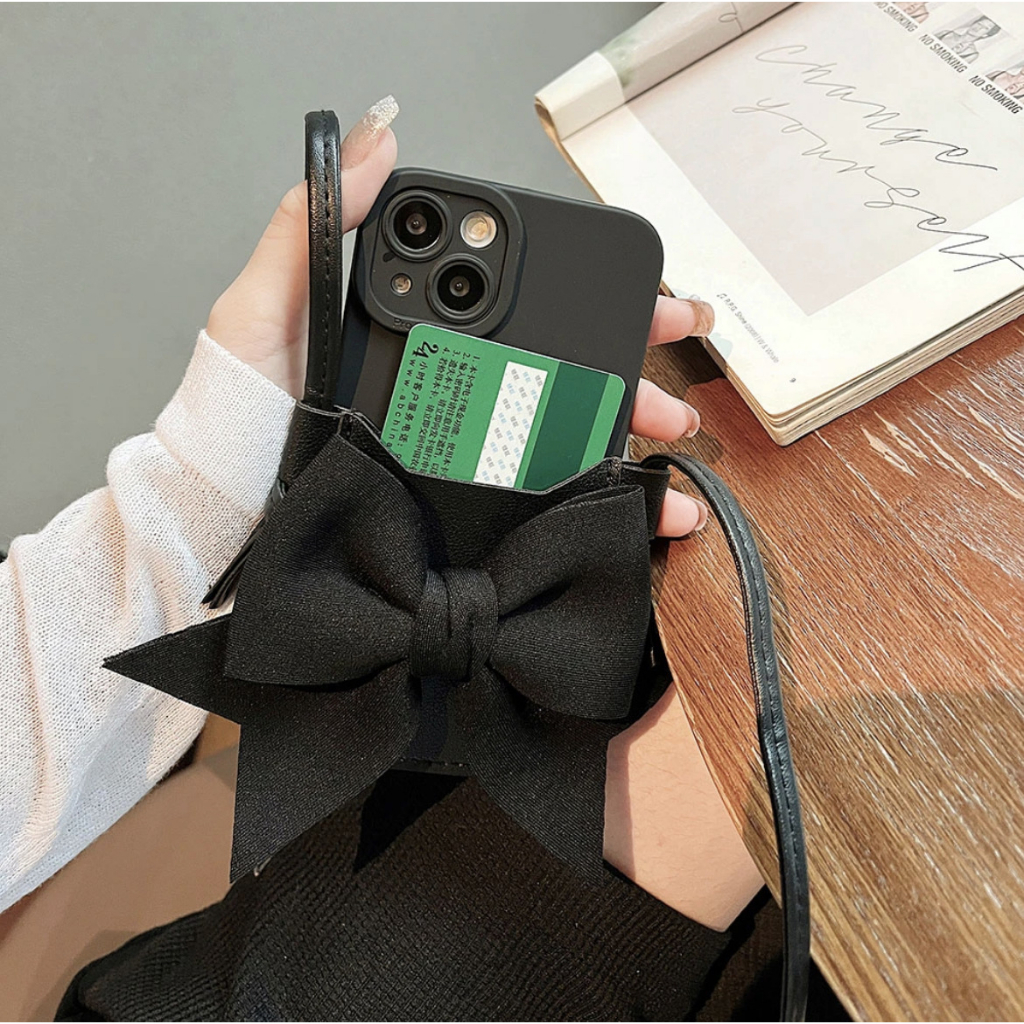 Đen Ốp Điện Thoại silicone Mềm Có Dây Đeo Cho iphone15promax 14 13pro 11 12pro xsmax x / xs 7 / 8plus xr se2 6s