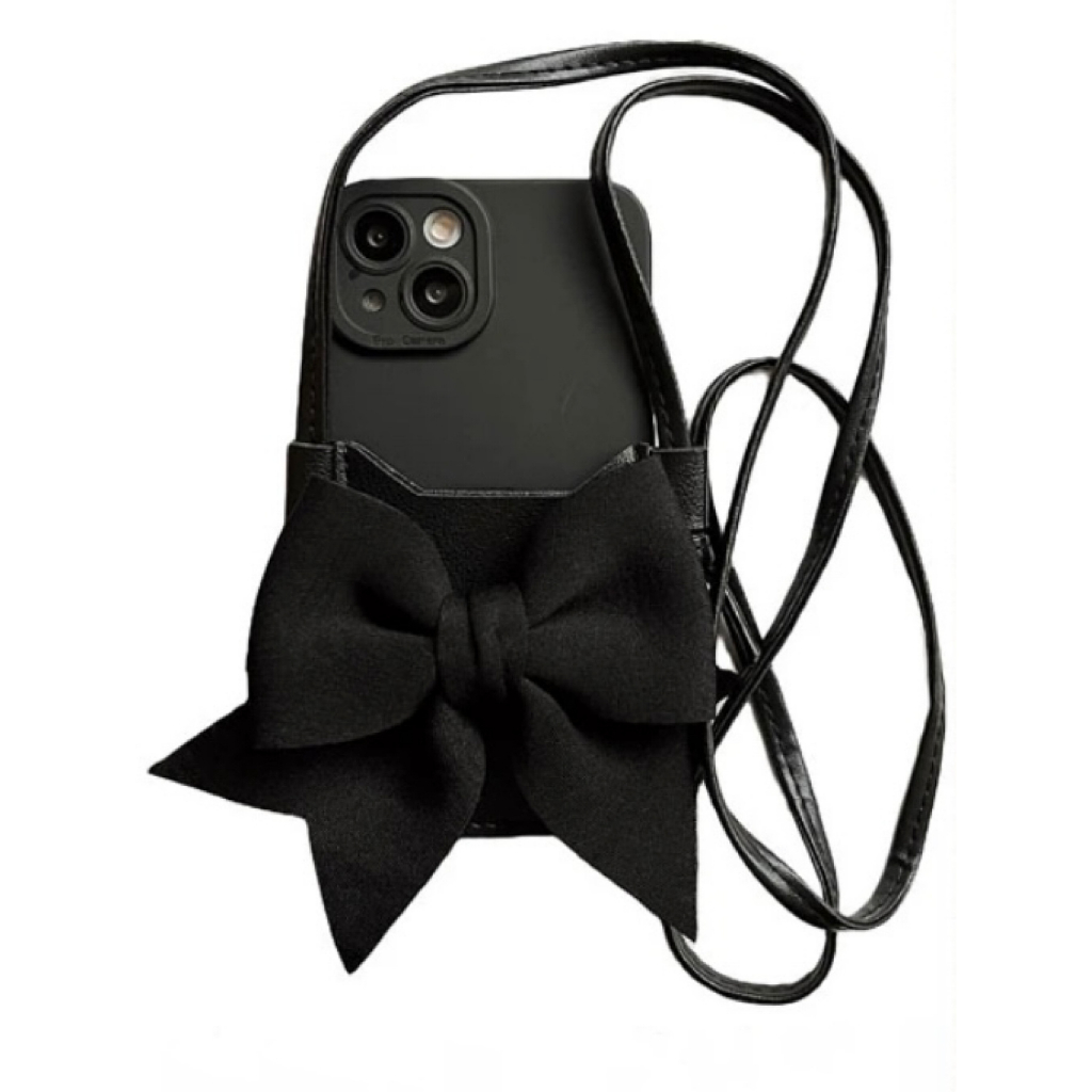 Đen Ốp Điện Thoại silicone Mềm Có Dây Đeo Cho iphone15promax 14 13pro 11 12pro xsmax x / xs 7 / 8plus xr se2 6s