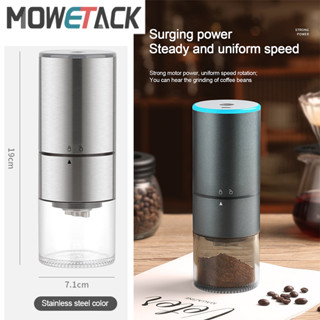 Máy Xay Cà Phê Lõi Thép Không Gỉ Cổng usb Loại c Có Thể Điều Chỉnh Tự Động Màu Xanh Dương / Bạc