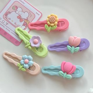 Kẹp Tóc Màu Kẹo Hình Hoa Dễ Thương Thời Trang