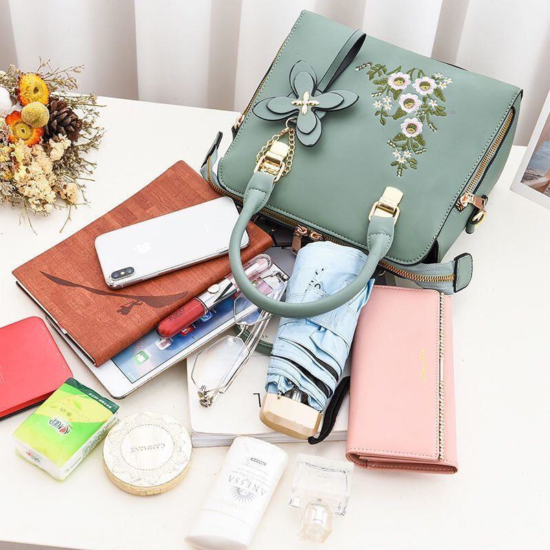 Túi Xách Tay Thêu Trang Trí Giản Dị Thời Trang 2022 Dành Cho Nữ Ccyr873