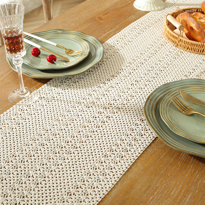 Khăn Trải Bàn Bằng Cotton Lanh Màu Sắc Tinh Khiết Chống Bụi Bẩn Trang Trí Nhà Hàng /