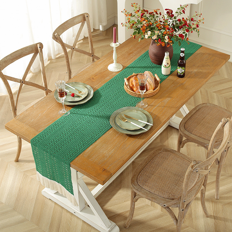 Khăn Trải Bàn Bằng Cotton Lanh Màu Sắc Tinh Khiết Chống Bụi Bẩn Trang Trí Nhà Hàng /