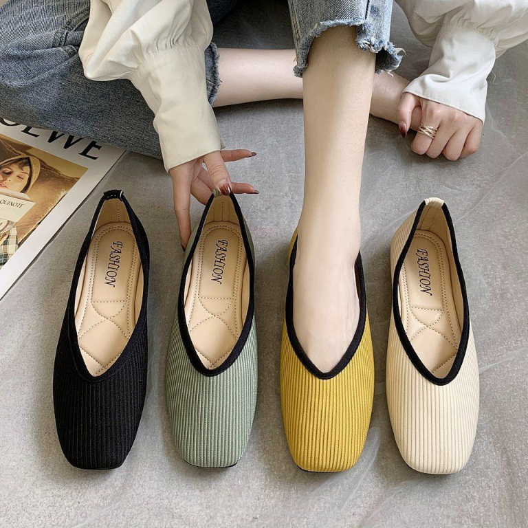 Giày Lười Đế Bằng Mềm Mại Cỡ 42 43 Thời Trang Cho Mẹ Bầu size 41