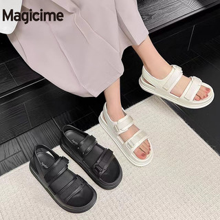 Magicime Giày Sandal eva Màu Trắng Khối Lượng Nhẹ Thời Trang Mùa Hè Mới Cho Phụ Nữ Mang Thai