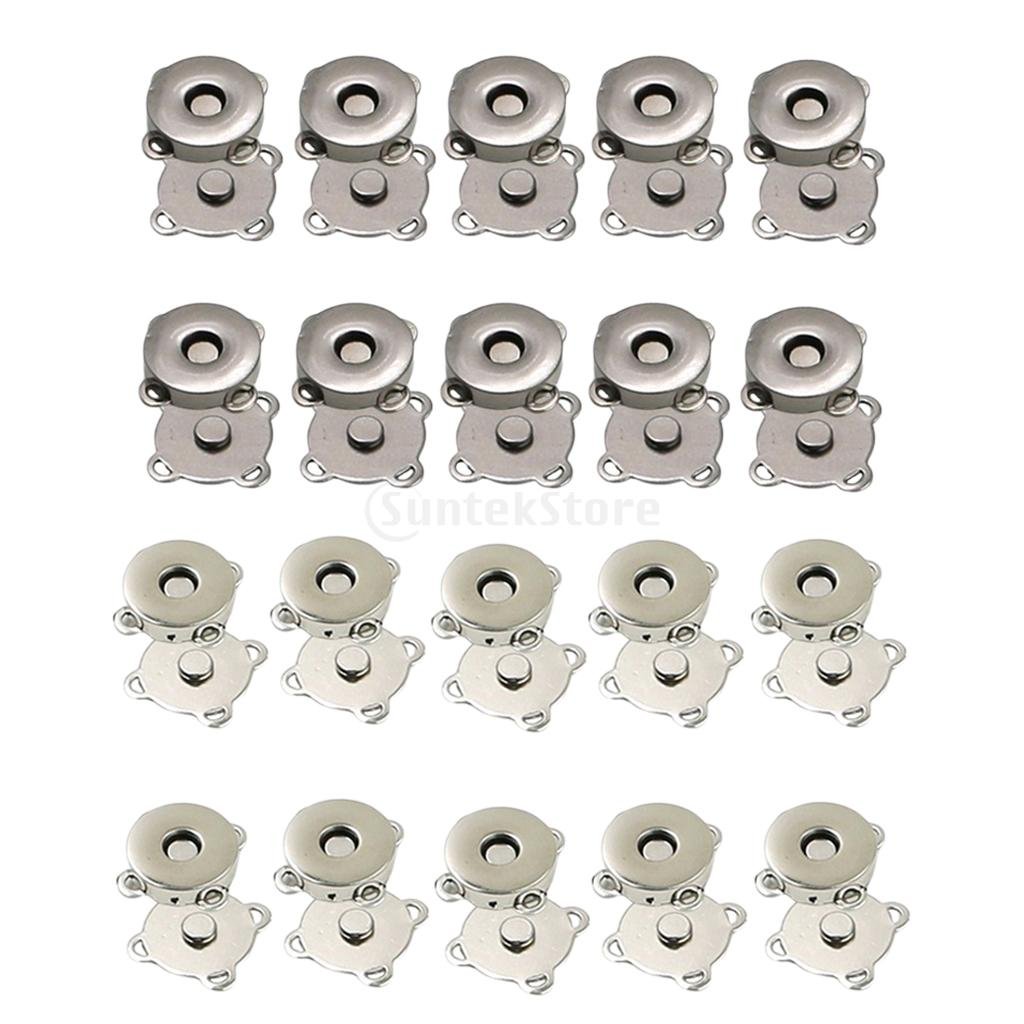 Set 10 Cặp Nút Nam Châm Làm Túi Xách DIY 14mm/18mm