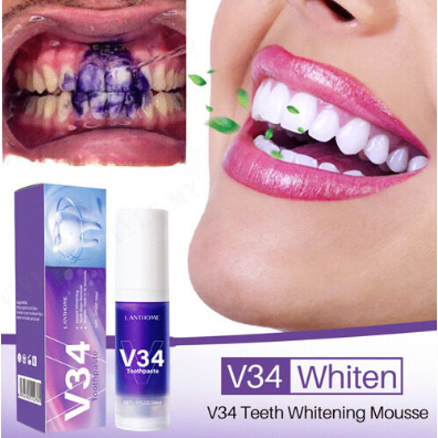 Kem Đánh Răng v34 v34 Chỉnh Sửa Làm Trắng Răng Giảm Mẩn Màu Vàng