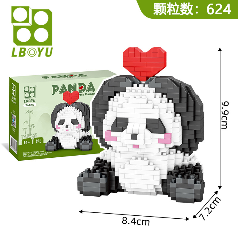 Bộ Đồ Chơi Khối Xây Dựng Hình Gấu Trúc Dễ Thương