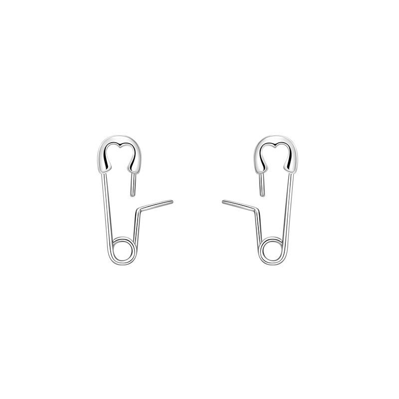 Bông Tai Hình Ghim Kẹp Đơn Giản Phong Cách hip hop Cá Tính Cho Nữ