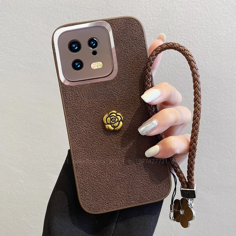 Bao Da Điện Thoại Cứng Màu Nâu Đậm Cho xiaomi 13 / xiaomi pro / redmi k60 pro / redmi k60 ultra Ốp