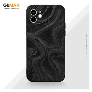 Ốp lưng GUMAN mềm chống bẩn hình độc lạ ngầu nam đen đơn giản Cho iPhone 17 16 15 14 13 12 11 Pro Max SE 2020 X XR XS 8 7 ip 6S 6 Plus XYM2531