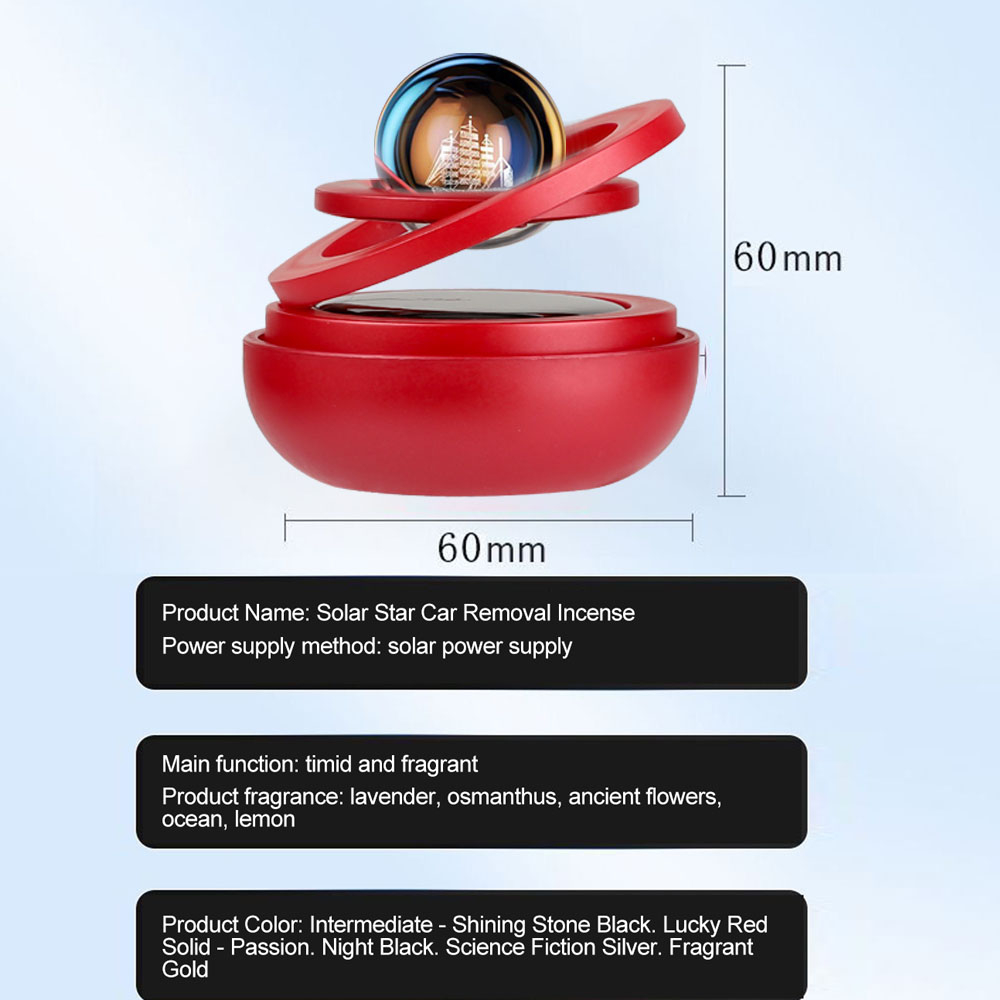 Hương Thơm Trang Trí Xe Hơi Sử Dụng Năng Lượng Mặt Trời Xoay Được