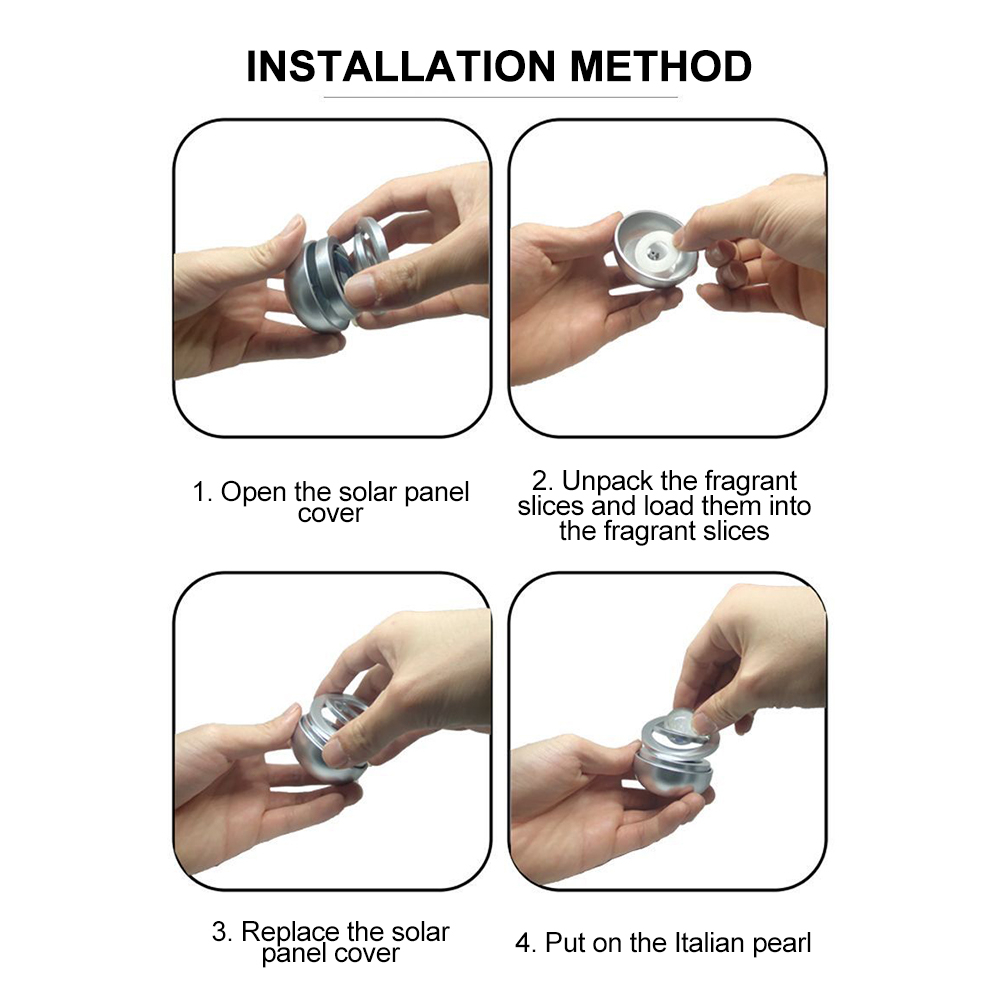 Hương Thơm Trang Trí Xe Hơi Sử Dụng Năng Lượng Mặt Trời Xoay Được