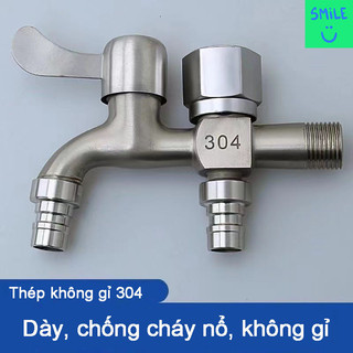 Vòi Nước 2 Lỗ Bằng Thép Không Gỉ 304 Dành Cho Máy Rửa Chén