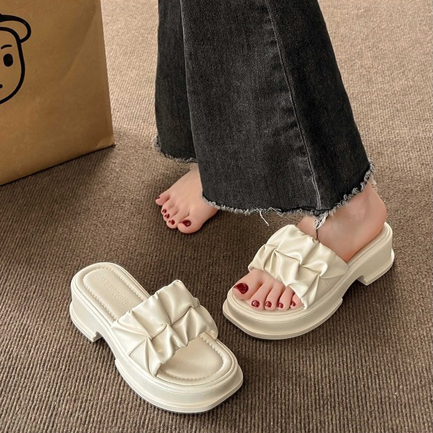 Leosoxs dép sandal nữ dép bánh mì nữ thời trang dép đế cao Chống Trượt 072019