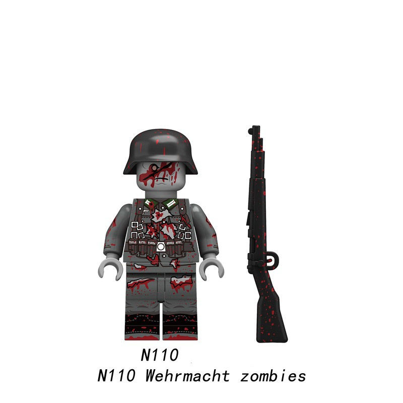 Bộ Đồ Chơi Lắp Ráp Mô Hình zombie n109-116