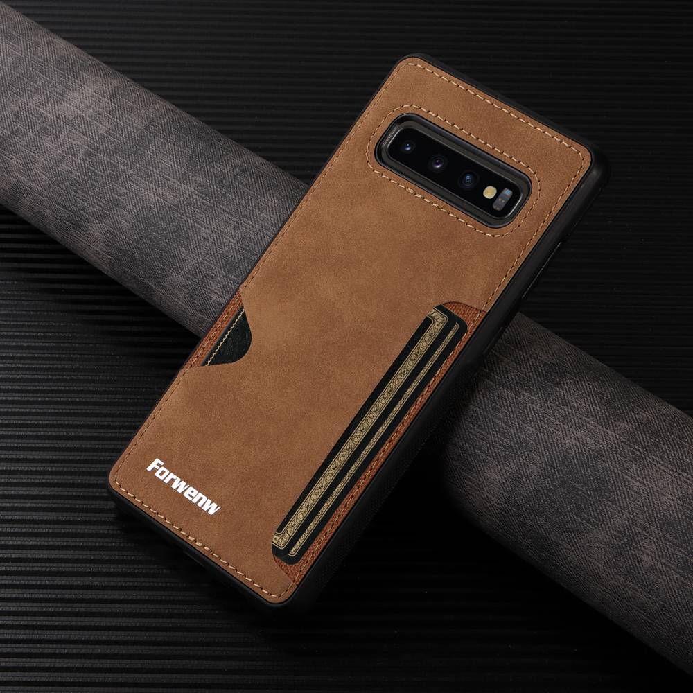 Pu Ốp Điện Thoại Da Viền tpu Dẻo Sang Trọng Chống Sốc Cho samsung galaxy s8 s9 s10 plus s10e