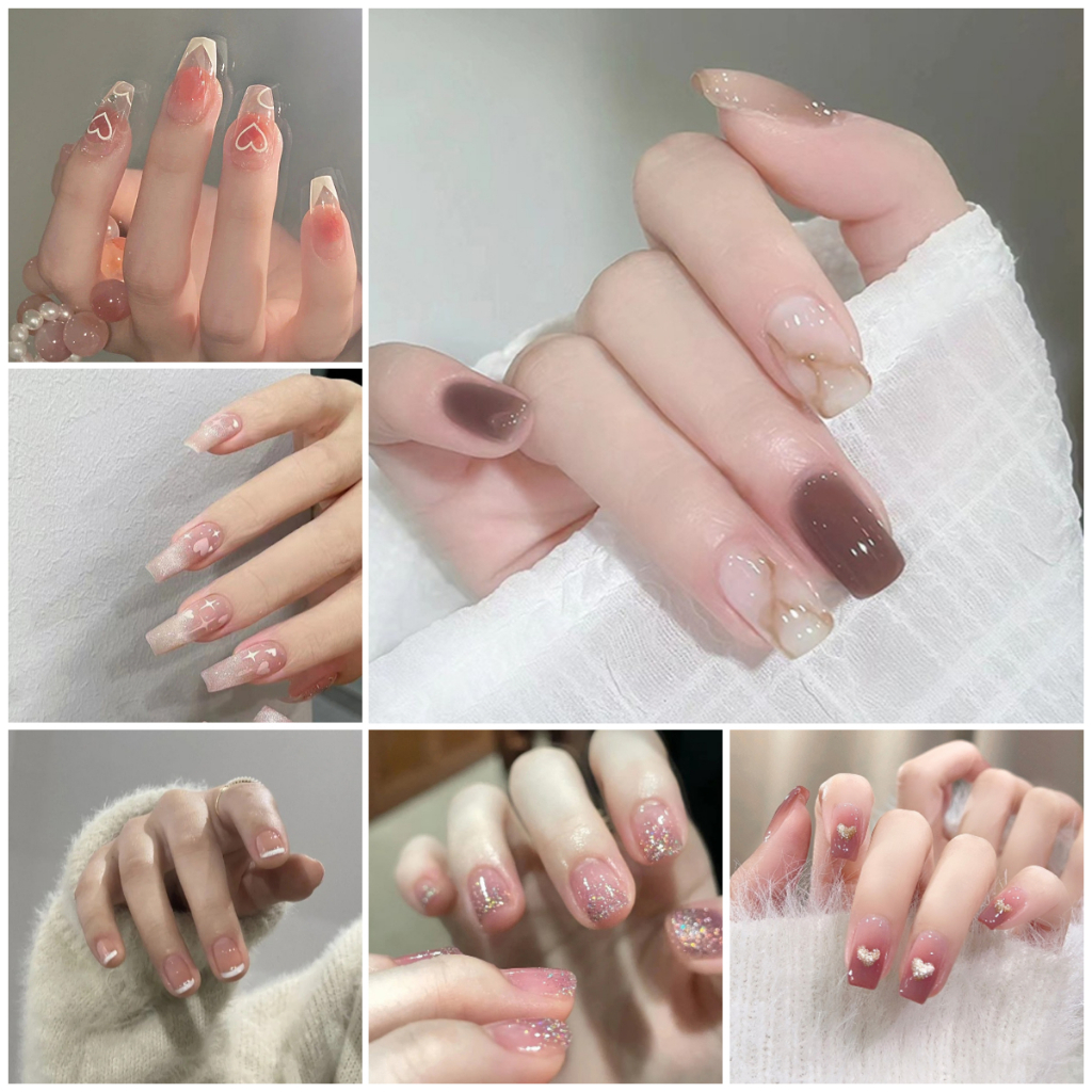 Hộp 24 Móng Tay Giả Trang Trí Nghệ Thuật