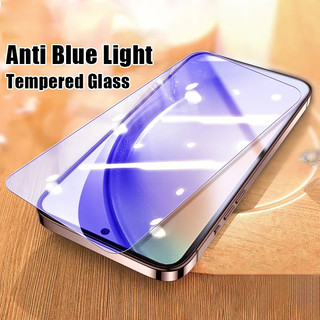 Kính cường lực chống ánh sáng xanh bảo vệ mắt cao cấp dành cho  For IPhone 16 15 14 13 12 Mini 11 Pro X Xs Max XR 6 6s 7 8 Plus