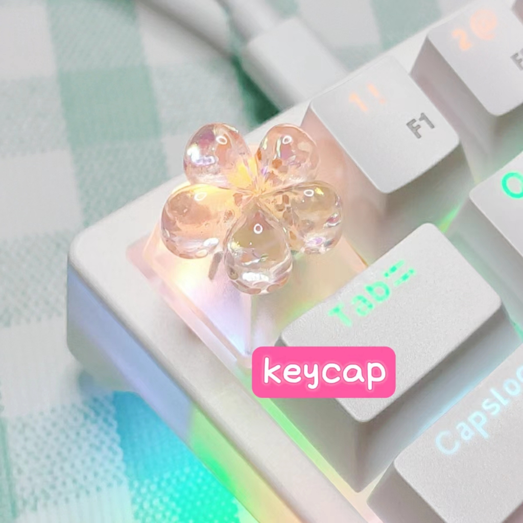 Nút Bàn Phím Hình Tai Thỏ Dễ Thương Bằng ABS PBT Cho Bàn Phím Cơ