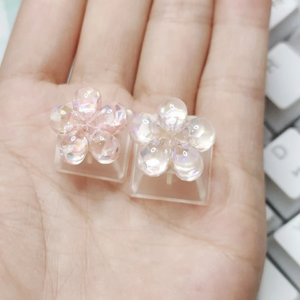 Nút Bàn Phím Hình Tai Thỏ Dễ Thương Bằng ABS PBT Cho Bàn Phím Cơ